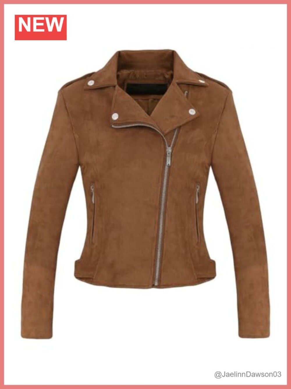 Faux Suede Leather Moto Biker Jacket Asymmetrical Zip Casual Fall Coat